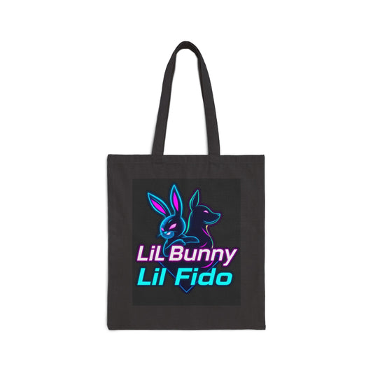 Cute Bunny Gamer Cotton Canvas Tote Bag - Perfect for Animal Lovers