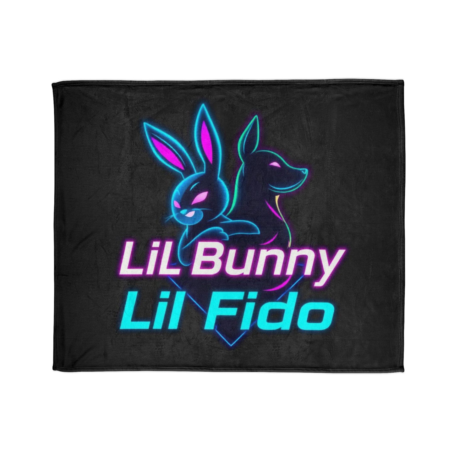 Lil Bunny & Lil Fido Soft Polyester Blanket – Cozy Pet-Themed Throw for Animal Lovers