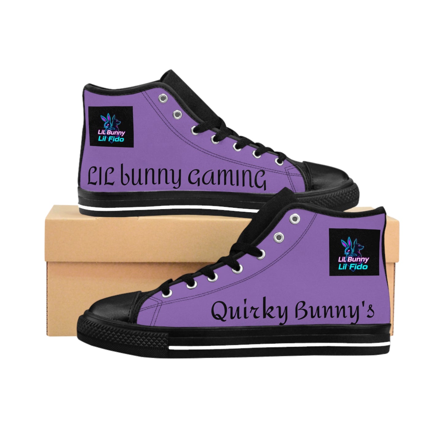 Quirky Bunny Gaming Sneakers for Women - Fun & Stylish High Tops