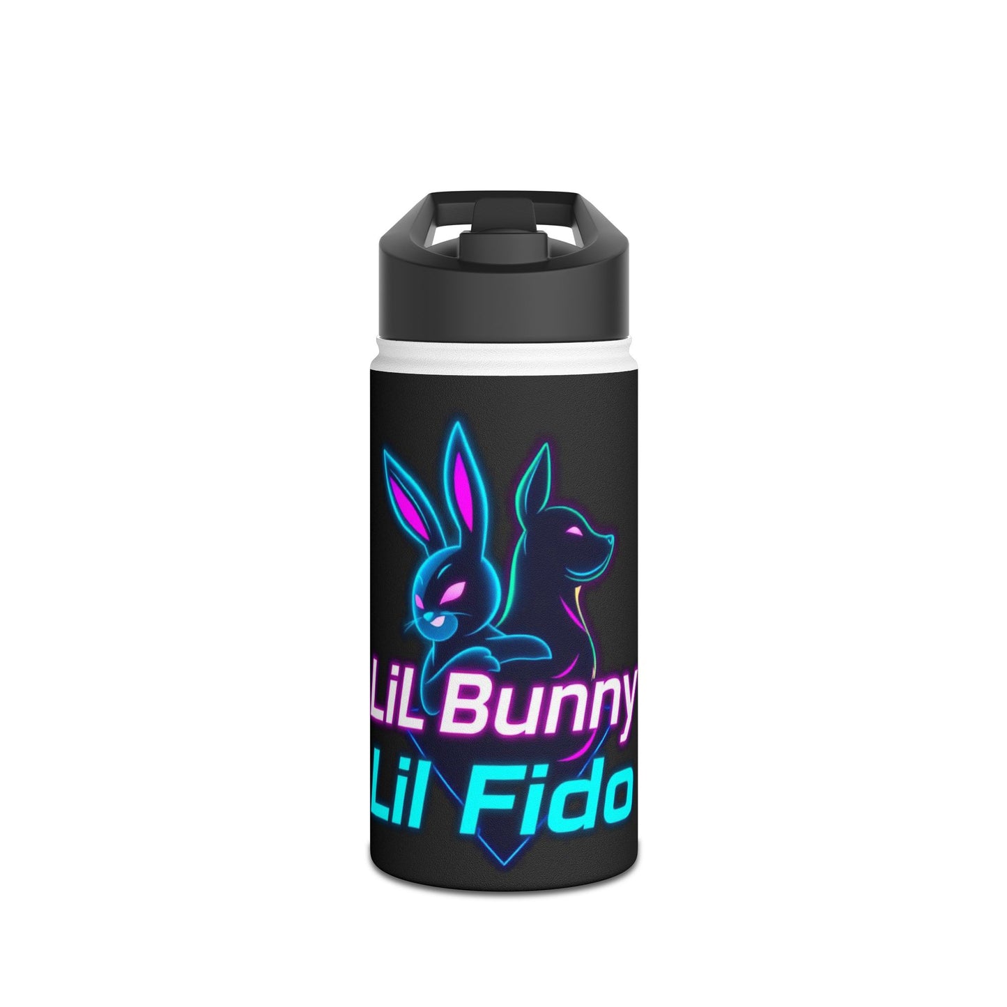 Cute Bunny Gamer Stainless Steel Water Bottle – Perfect for Gamers & Kids!