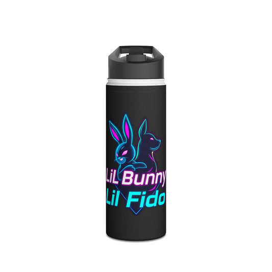 Cute Bunny Gamer Stainless Steel Water Bottle – Perfect for Gamers & Kids!